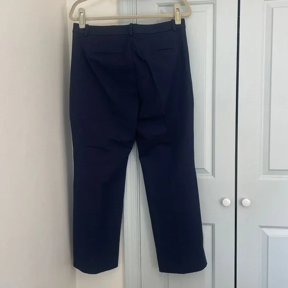 J. Crew Kaya Pant in Bi-Stretch Cotton Blend - Navy - 10 - NWT - Picture 6 of 11